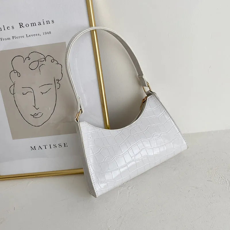 Small square Korean-style underarm bag in PU material with multiple colour options