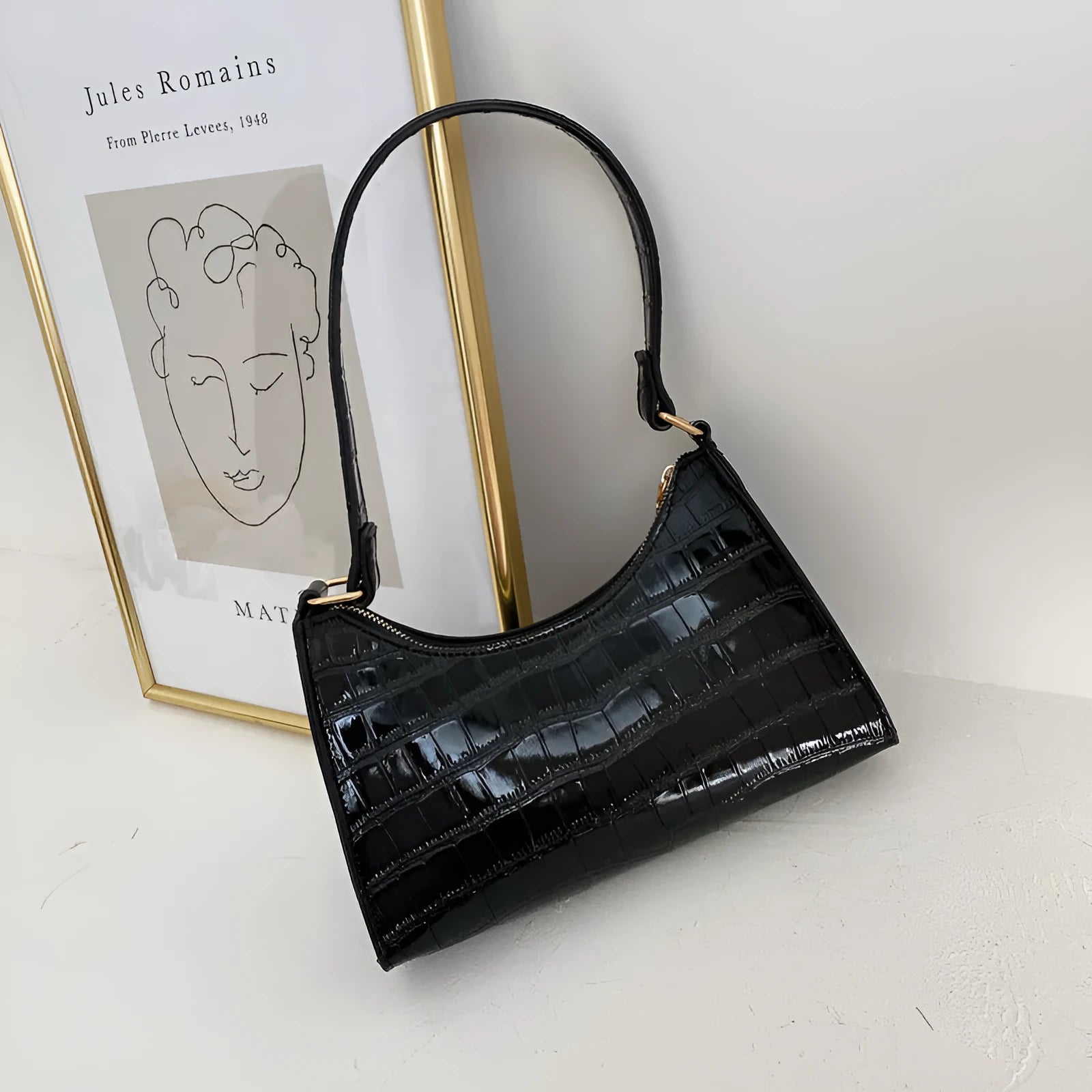 Small square Korean-style underarm bag in PU material with multiple colour options