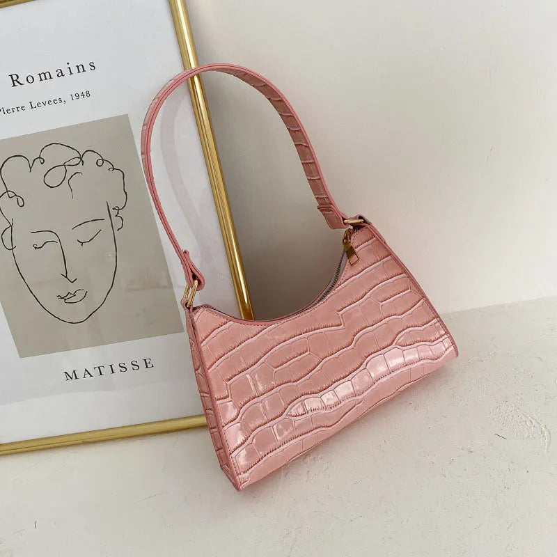 Small square Korean-style underarm bag in PU material with multiple colour options