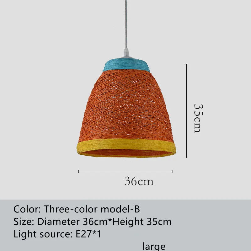 Rattan woven ball pendant light with adjustable cord and natural materials for commercial and residential lighting