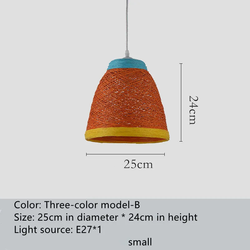 Rattan woven ball pendant light with adjustable cord and natural materials for commercial and residential lighting