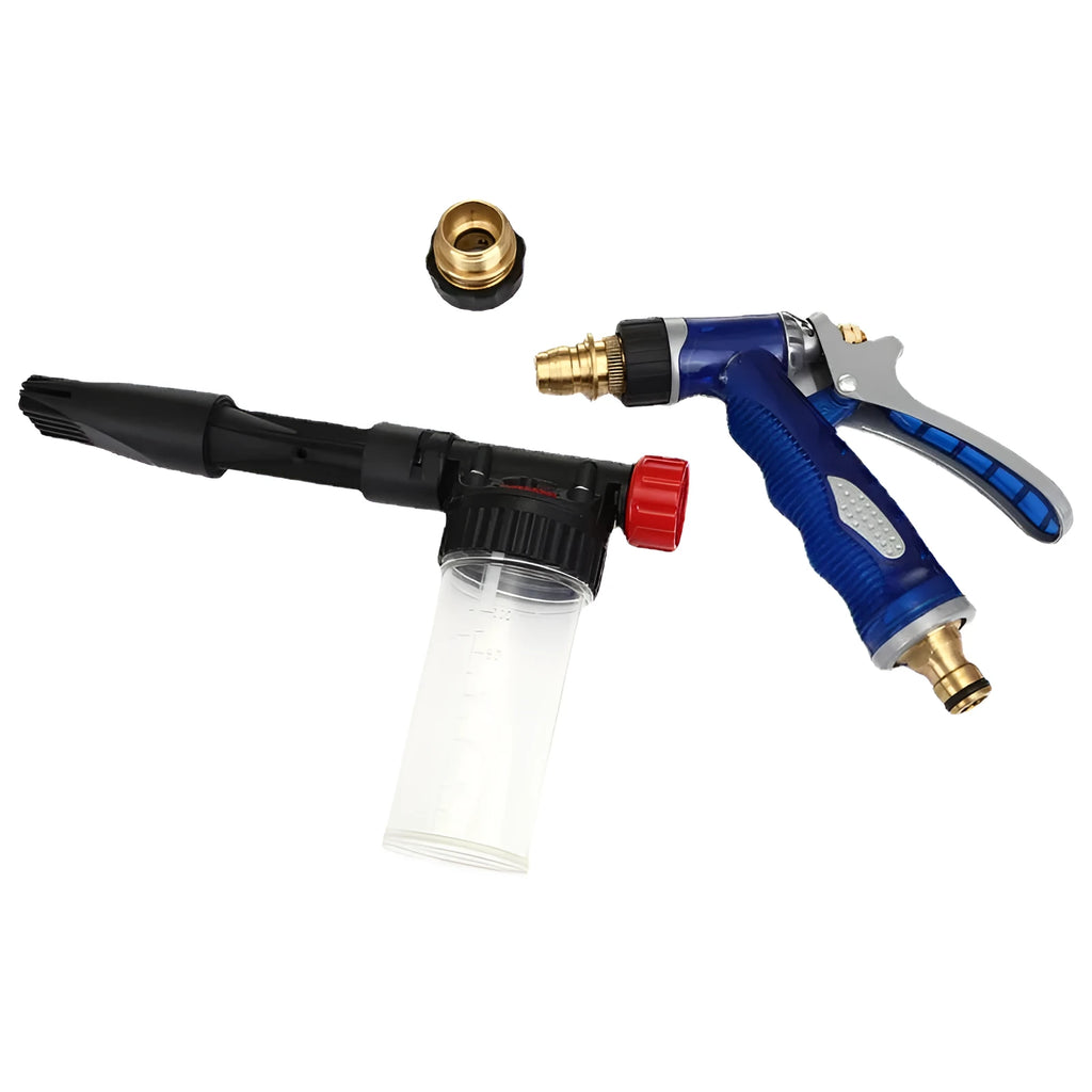 Multifunctional foam car wash water gun with copper nozzle and adjustable spray for household car washing