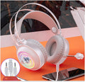 Black wired PC headset with microphone, head-mounted design, and long cable on a white background