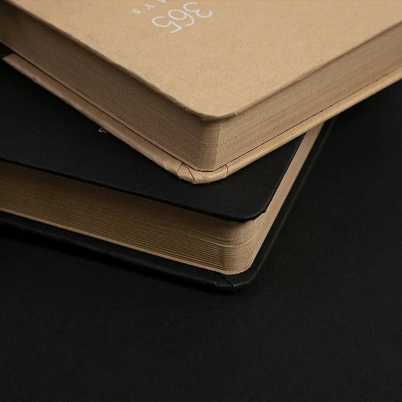 Hardcover A5 locked diary with Daolin paper pages and lock, beige camel cover