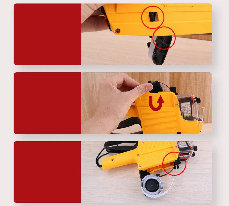 Manual handheld price label coding machine for supermarkets with paper rolls