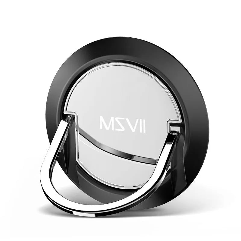 MSVII 360 degree magnetic phone holder ring bracket desktop stand in black