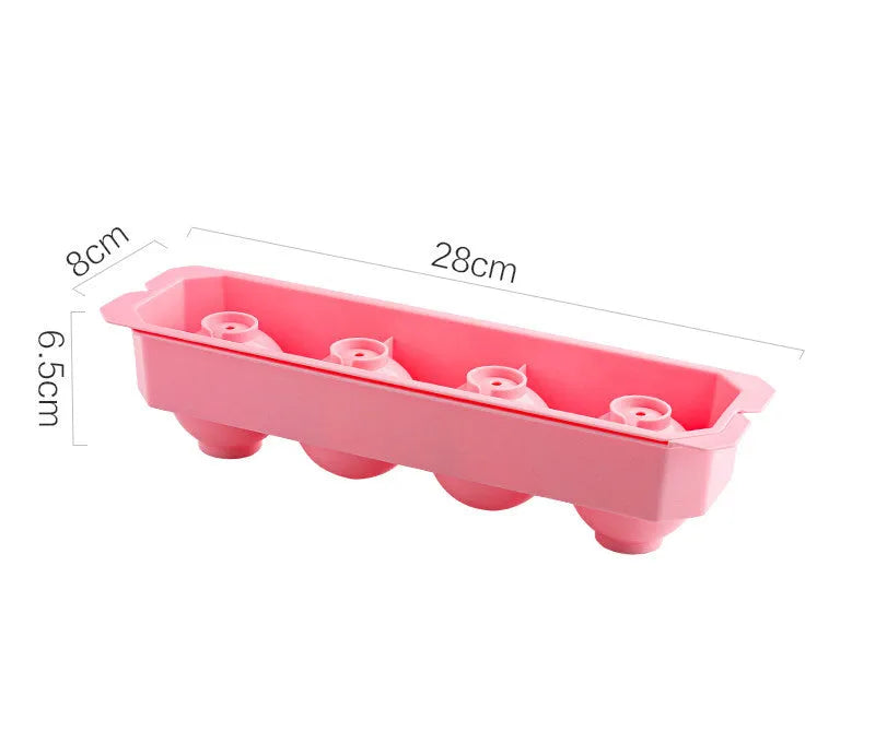 Silicone ice tray showing ice hockey artifact, round and pentagon mould designs in various colour options