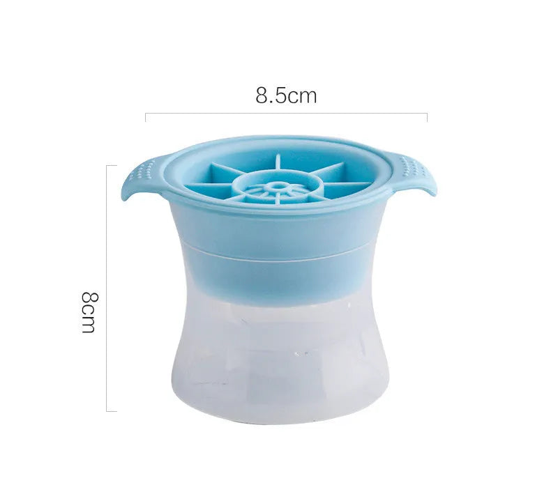 Silicone ice tray showing ice hockey artifact, round and pentagon mould designs in various colour options