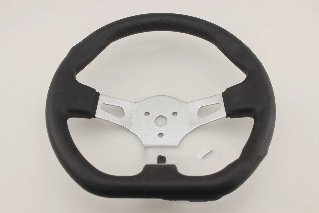 SL 27 cm black steering wheel for four-wheel karting, shown as a kart steering component