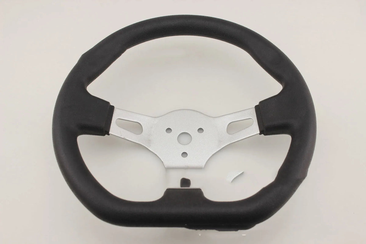 SL 27 cm black steering wheel for four-wheel karting, shown as a kart steering component