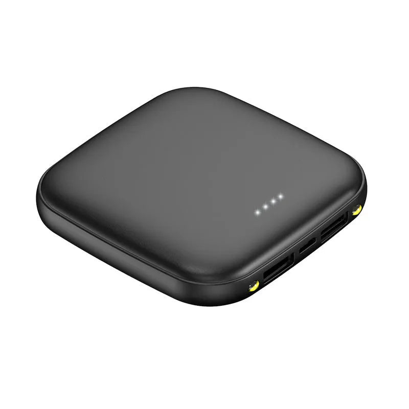 Compact square 20000mAh power bank with LED flashlight in various colours