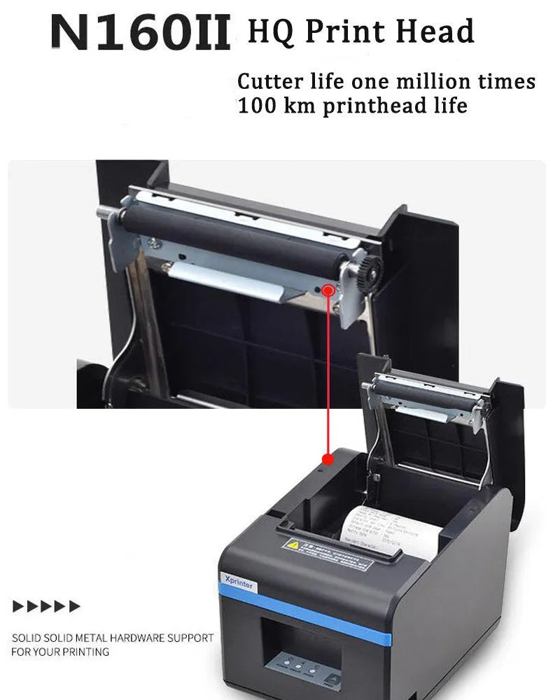 80x80mm thermal receipt paper roll with Bluetooth printer for kitchen and restaurant bill printing