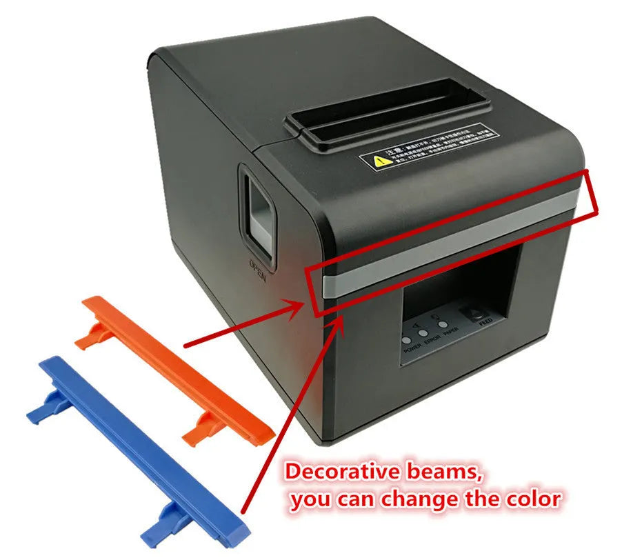 80x80mm thermal receipt paper roll with Bluetooth printer for kitchen and restaurant bill printing