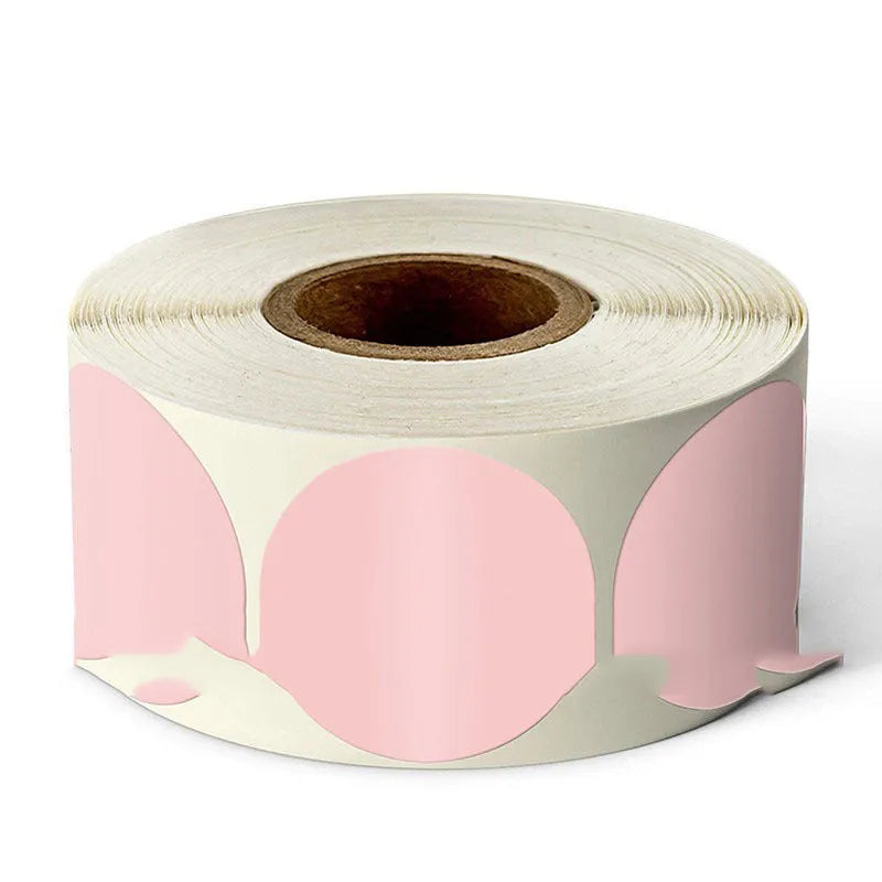 Round colour marker sticker roll showing multiple coloured stickers for organising and sealing