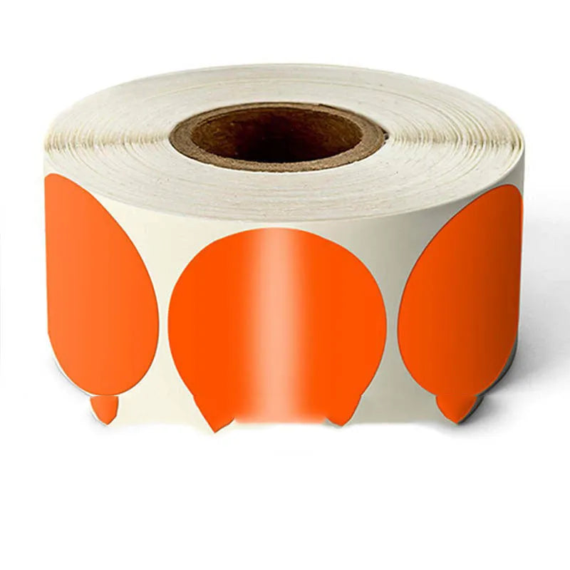 Round colour marker sticker roll showing multiple coloured stickers for organising and sealing
