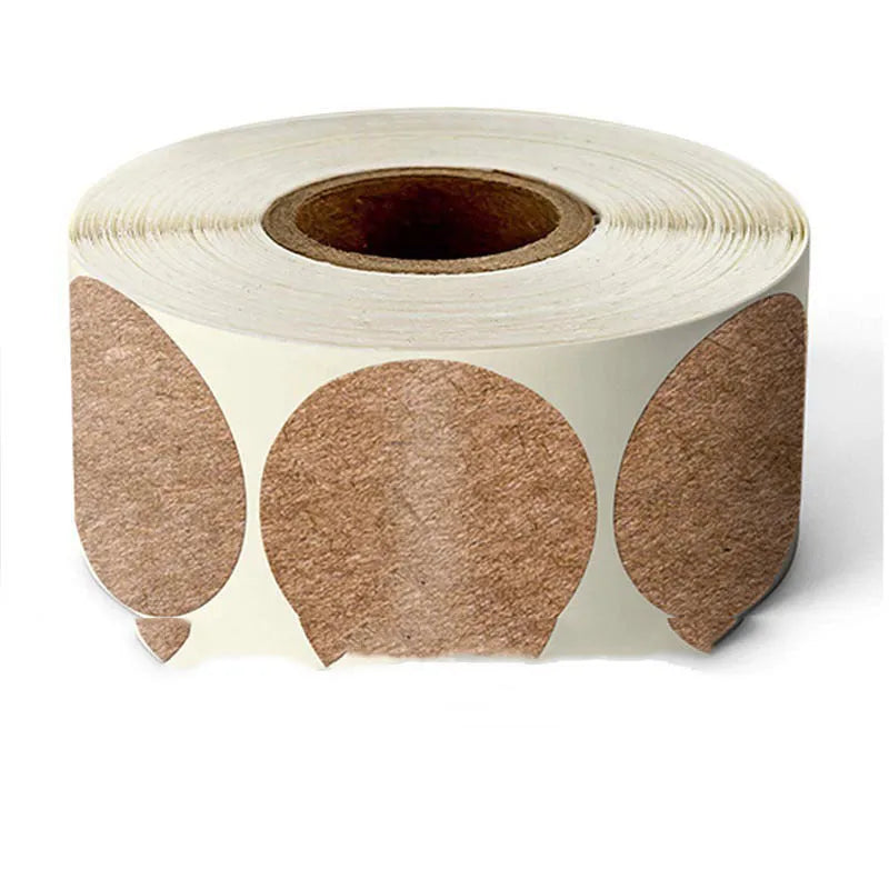 Round colour marker sticker roll showing multiple coloured stickers for organising and sealing