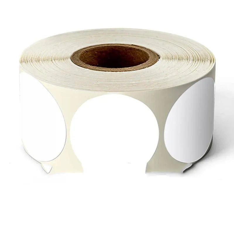 Round colour marker sticker roll showing multiple coloured stickers for organising and sealing