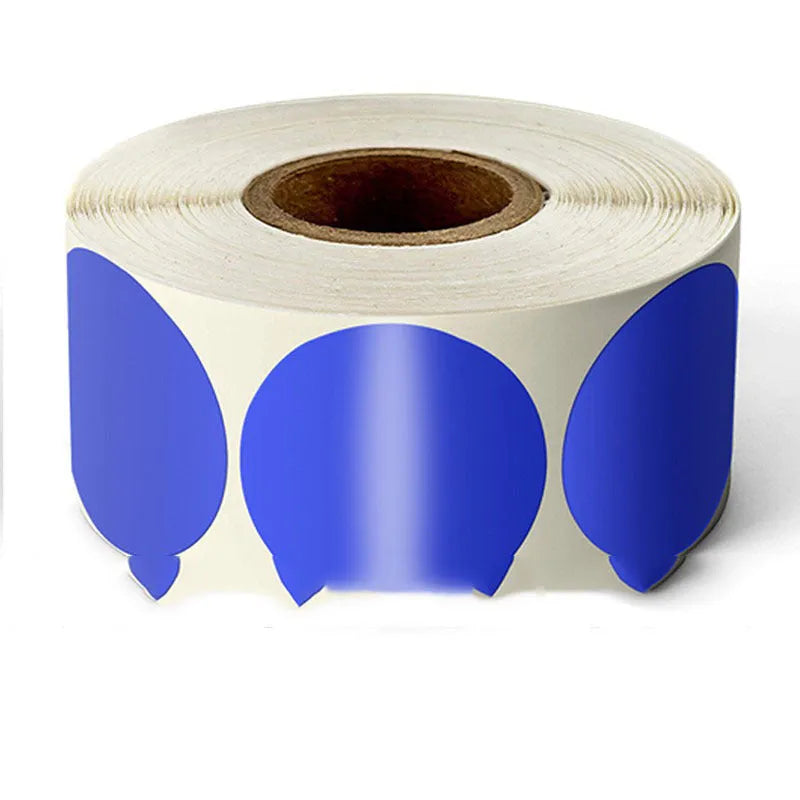 Round colour marker sticker roll showing multiple coloured stickers for organising and sealing