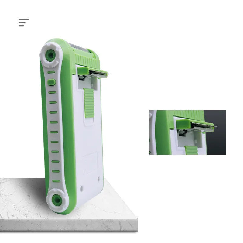 L2 reciprocating electric shaver with a double-layer net head and black ABS plastic body.
