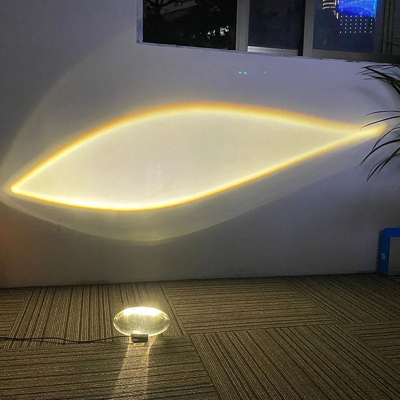 Projection lamp with crystal shade, warm LED light, 160x90mm, modern simple design for room decoration