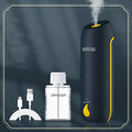 50ml columnar automatic spray aromatherapy diffuser with rechargeable battery and wall-mount option in green