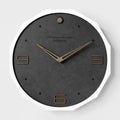 Nordic style 12-inch round wall clock with perforated minimalist design in Geralt construction