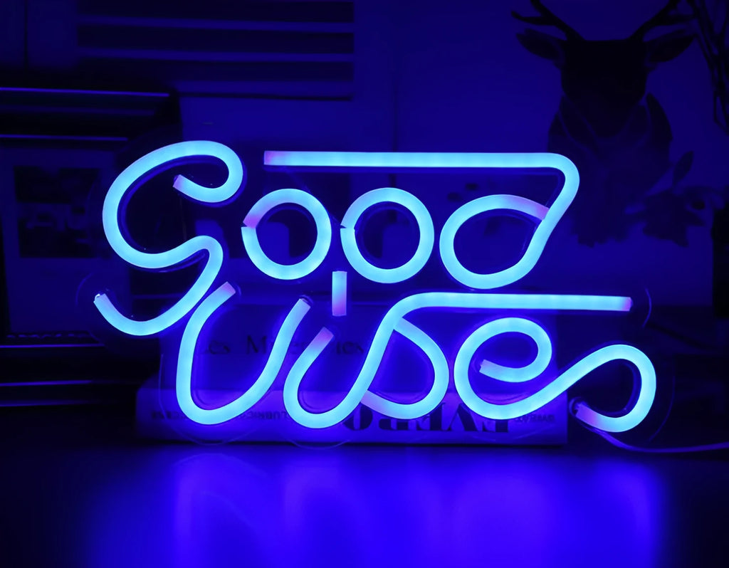 USB LED neon wall light with transparent acrylic backboard, special-shaped design for indoor party and interior decoration