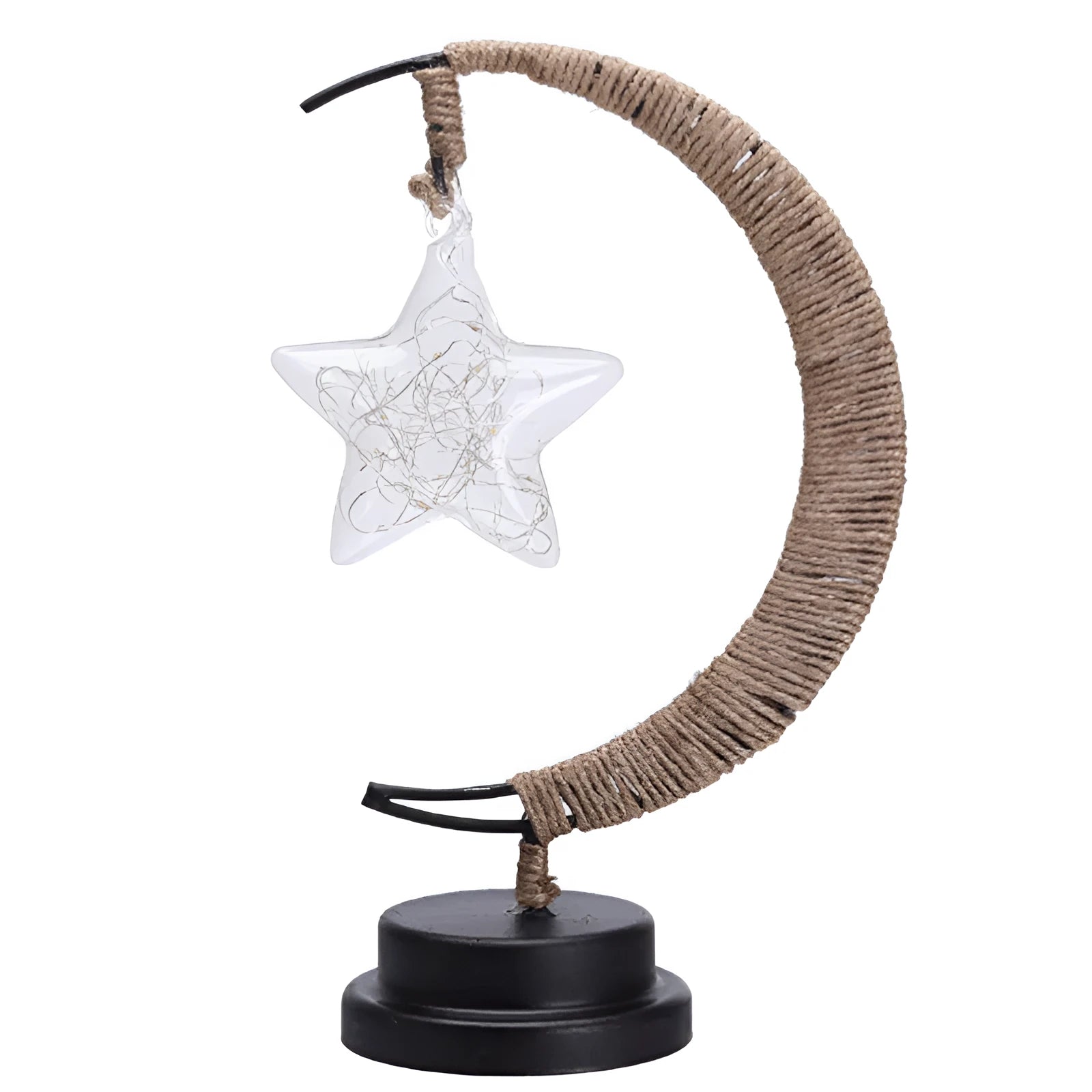 Warm white dimmable LED modelling light in apple shape with 10 beads on a wooden table