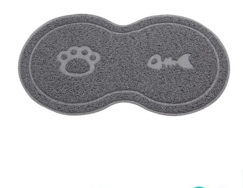 Plastic cat litter pad in rose red colour, size 45.5x25.5cm, placed under a cat litter tray