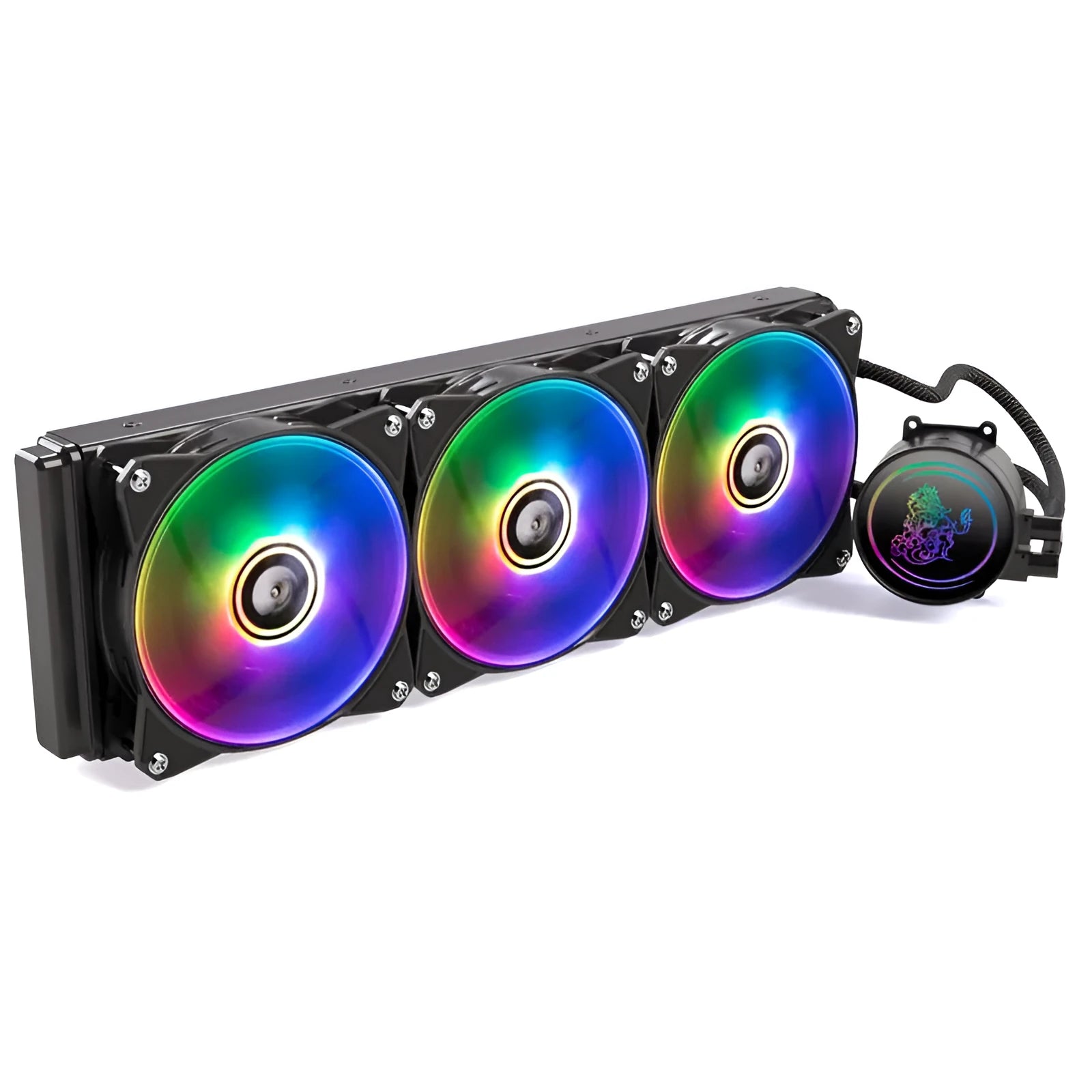 Kirin 240mm ARGB CPU water cooling radiator with colourful lighting and hydraulic bearing fan