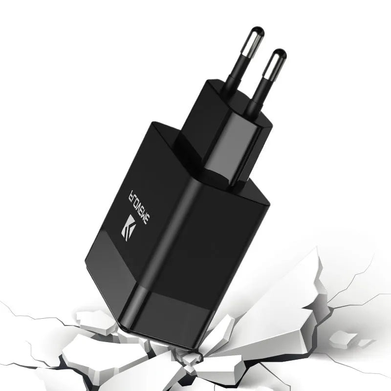 Travel charger with European and American standard plugs for mobile phone USB charging