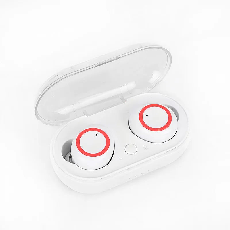 Bluetooth TWS wireless stereo earphones in black and red colour combination