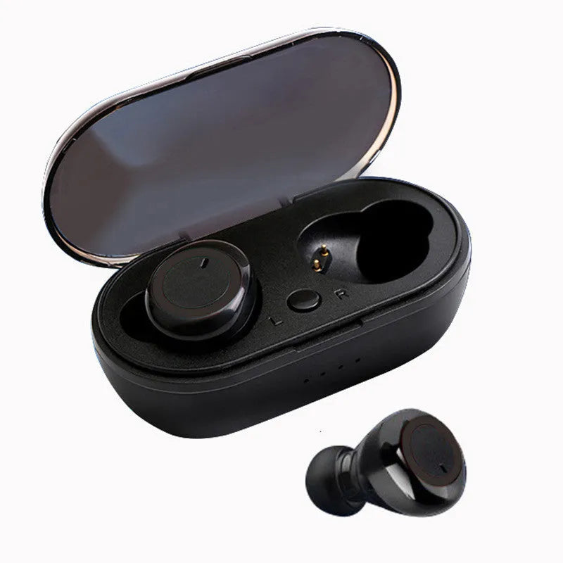 Bluetooth TWS wireless stereo earphones in black and red colour combination