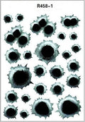 Simulation bullet hole car sticker 21x30cm self-adhesive crack effect decal for vehicle body