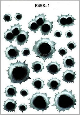 Simulation bullet hole car sticker 21x30cm self-adhesive crack effect decal for vehicle body