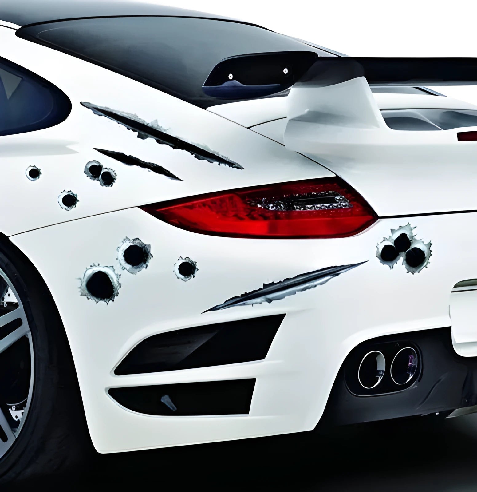 Simulation bullet hole car sticker 21x30cm self-adhesive crack effect decal for vehicle body