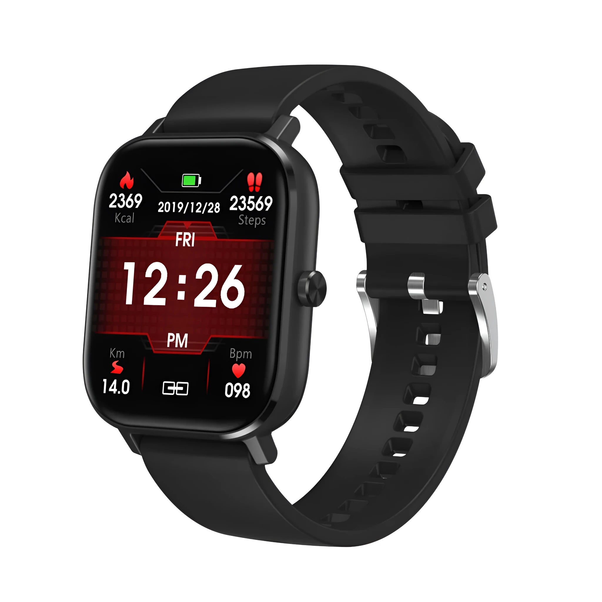 Smart bracelet fitness tracker with 1.54 inch screen showing health metrics on display