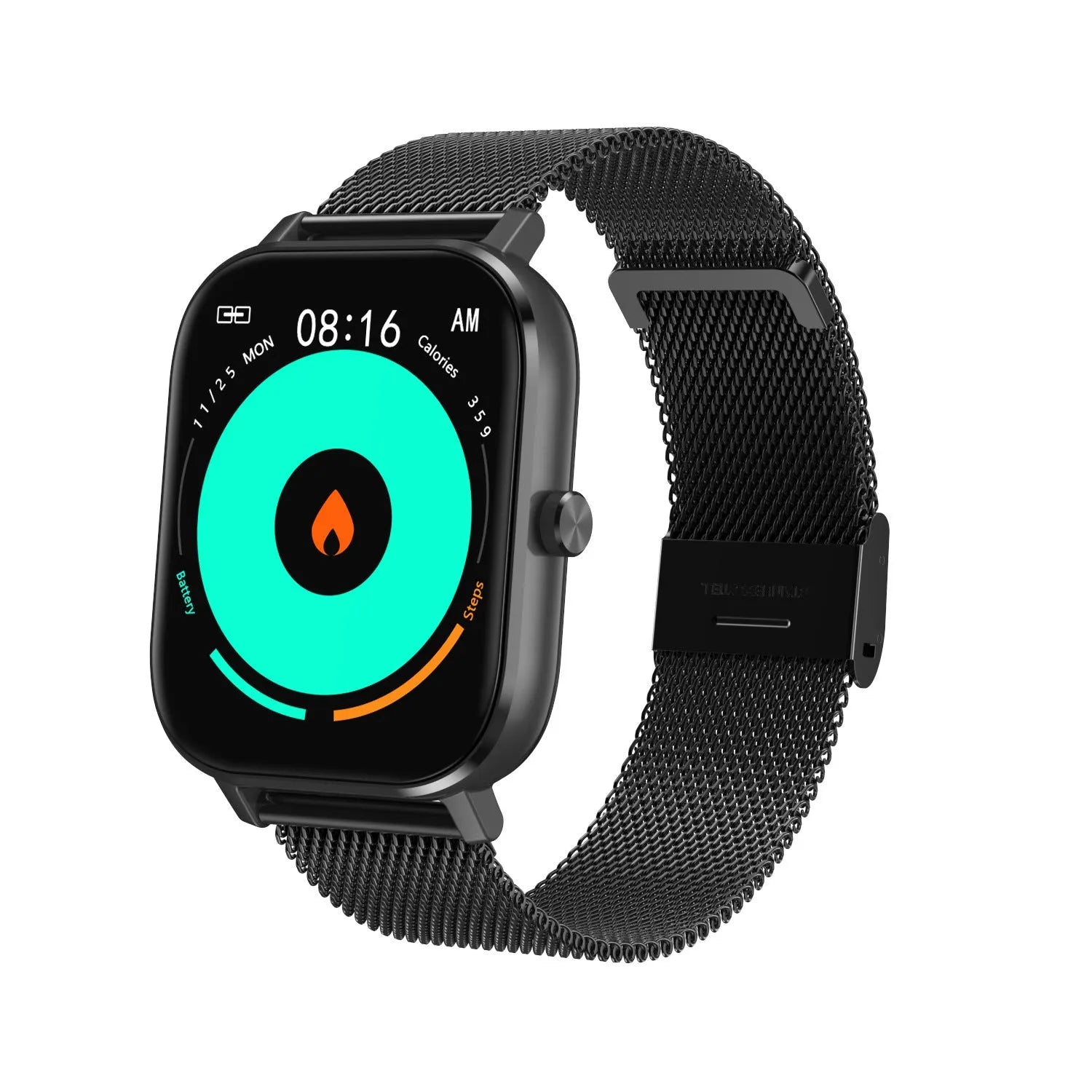 Smart bracelet fitness tracker with 1.54 inch screen showing health metrics on display