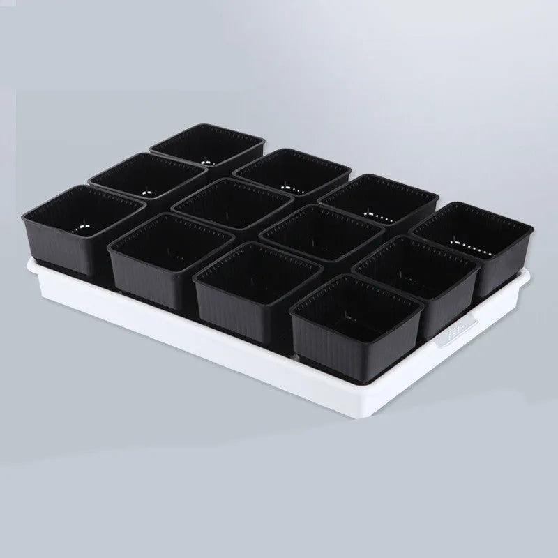 Meishi controlled root succulent flower pot with black and white colour options, 32cm base diameter