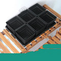 Meishi Controlled Root Flower Pot with black tray and white basins showing 32cm diameter