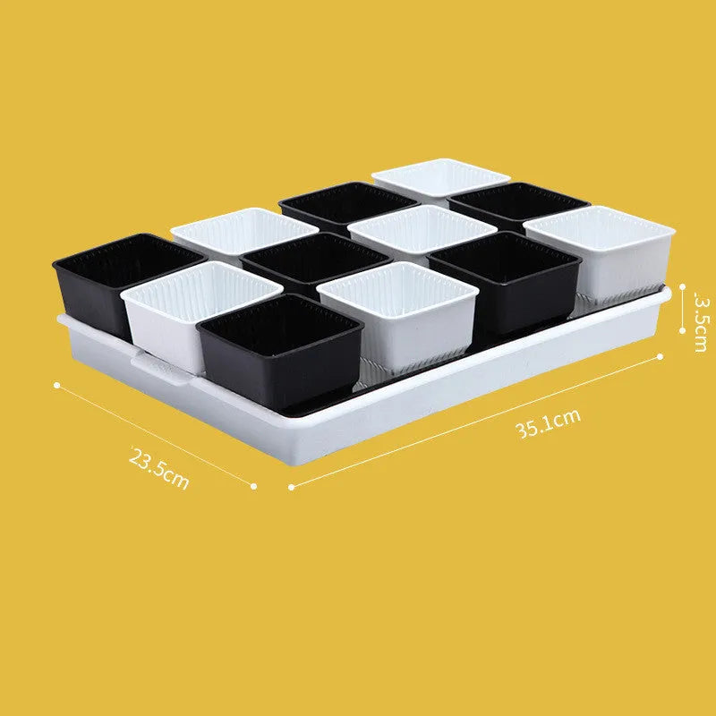 Meishi controlled root succulent flower pot with black and white colour options, 32cm base diameter