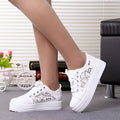 White low-top canvas shoes for women with rubber sole, plain pattern, sizes 35 to 42