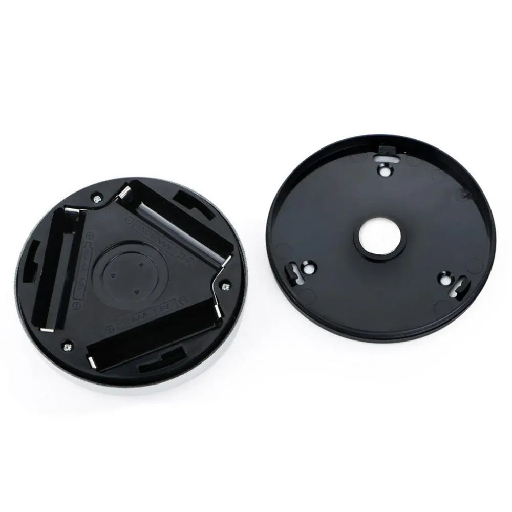Silver wireless motion sensor night light with PC plastic lampshade measuring 80x80mm