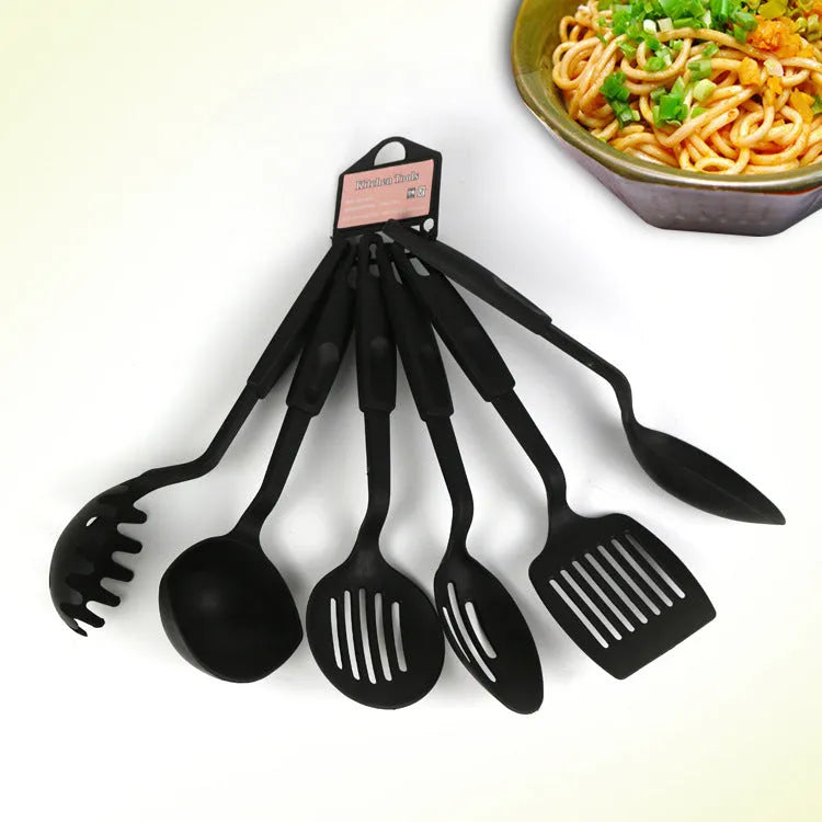 Ke Yang black rubber shovel and spoon kitchen utensils set for non-stick pans