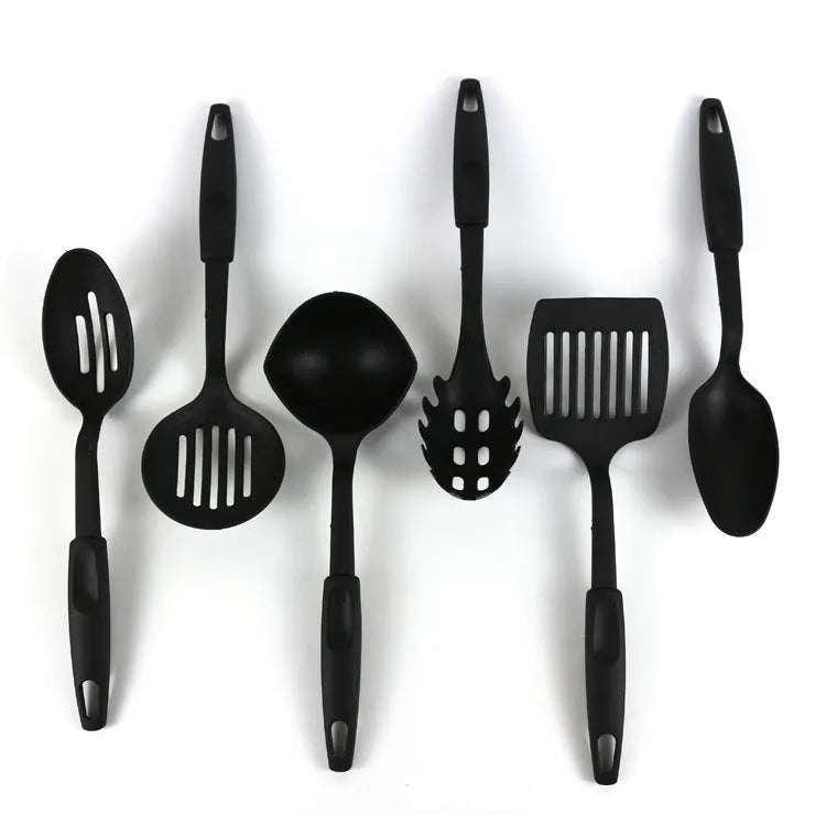 Ke Yang black rubber shovel and spoon kitchen utensils set for non-stick pans