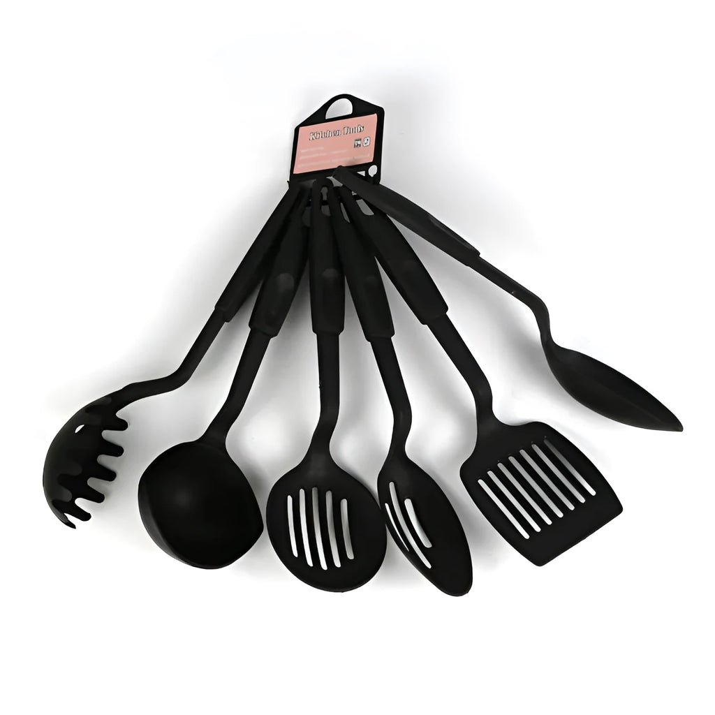 Ke Yang black rubber shovel and spoon kitchen utensils set for non-stick pans