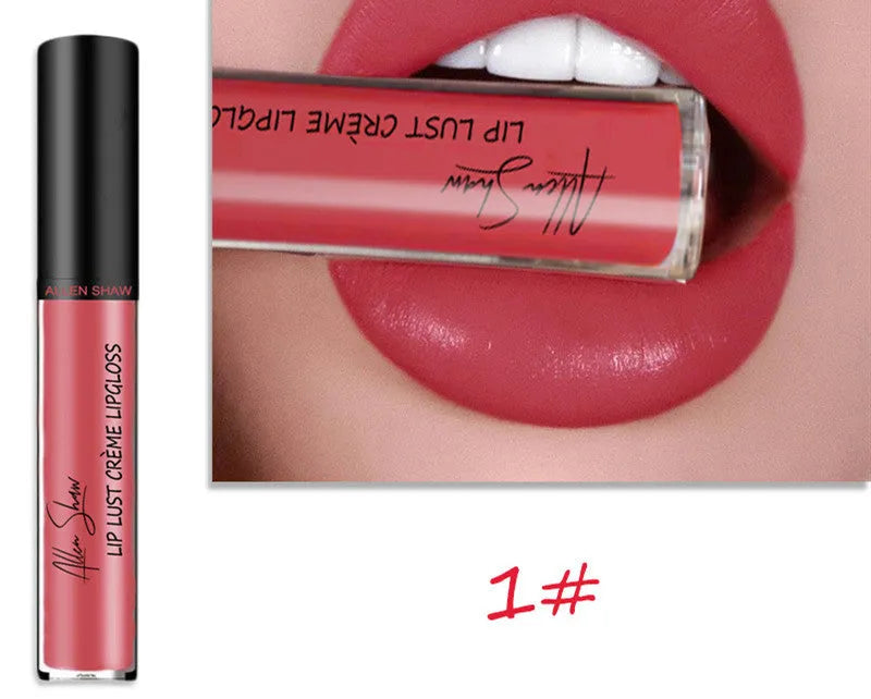 Silky cream texture lip gloss and lip glaze in 13 colour options including 12-piece collection sets