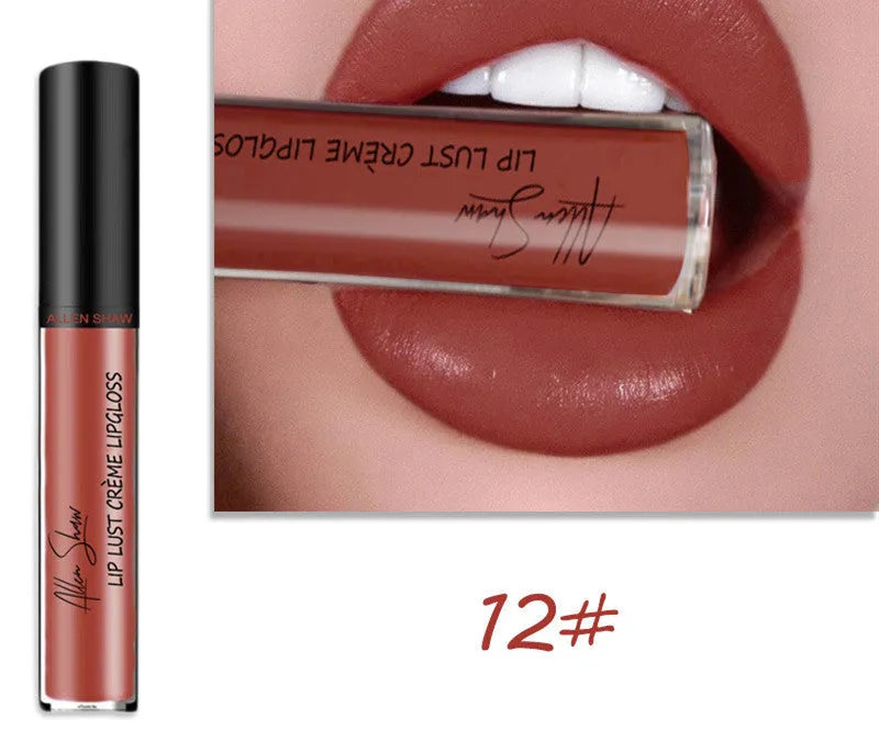Silky cream texture lip gloss and lip glaze in 13 colour options including 12-piece collection sets