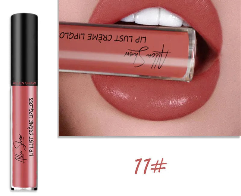 Silky cream texture lip gloss and lip glaze in 13 colour options including 12-piece collection sets