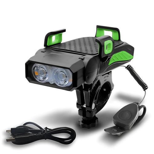 Rechargeable bicycle light in chosen colour with single or double lamp configuration